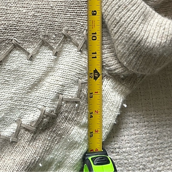 Vtg Silk Angora Sweater, Fringe, Pull Over, Turtle Neck, Soft Knit, Faux Suede - Picture 7 of 14